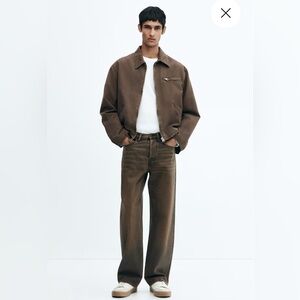 H&M Baggy Loose Ample Straight Jeans Mens Size 40/32 Brown